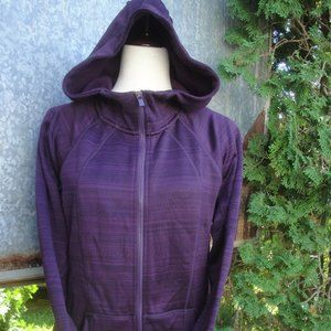 Velocity Purple Heather Full Zip Ladies Hoodie Size L